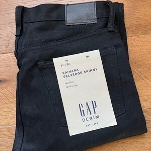 GAP Kaihara Selvedge Skinny Jeans - Black